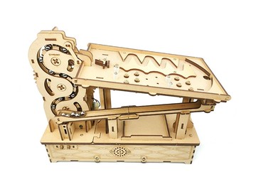 DIY 鋼珠雙軌道循環式模型 - 音樂版