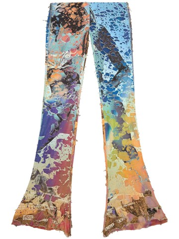 Diesel - P-Mayin flared trousers - women - Cotton - L - Blue