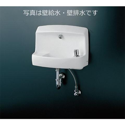 TOTO【LSL870APR】コンパクト手洗器 ハンドル式単水栓 壁給水・壁排水