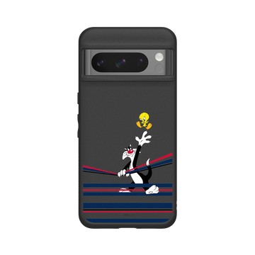 Pixel 8 Pro SolidSuit 黑 - 樂一通 Looney Tunes - 線條系列-崔弟與傻大貓