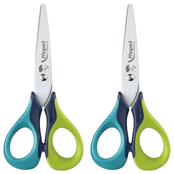 Maped 小學生舒適握剪刀13cm 左手專用  青綠色 + 藍綠色  2支
