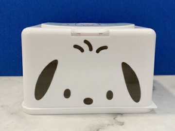 【震撼精品百貨】Pochacco 帕帢狗 三麗鷗帕洽狗按壓式收納盒/小物收納盒-白#38015 震撼日式精品百貨