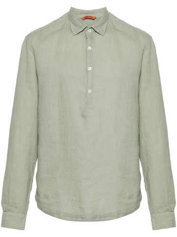 Barena - Pavan Telino linen shirt - men - Linen/Flax - 48 - Green