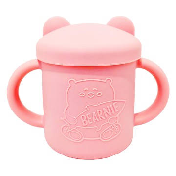 Little Bearnie 矽膠學習杯 6個月以上適用 耐熱 -20℃~220℃  玫瑰粉  200ml  1個