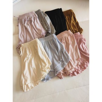 莫代爾睡褲女短褲夏季薄款休閑簡約中低腰內搭打底褲純色家居長褲