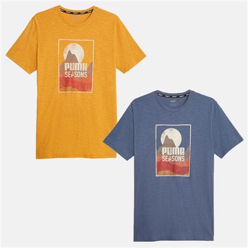 Puma 男裝 短袖上衣 排汗 印花 歐規 黃/藍【運動世界】52420150/52420156