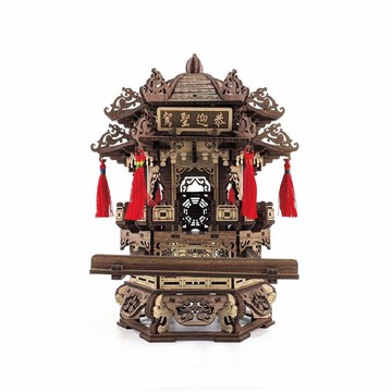 DIY材料包-廟宇系列-六角神轎 木頭模型 神轎 木質立體拼圖 禮物