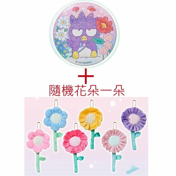 asdfkitty*酷企鵝徽章+隨機絨毛花朵一朵-日本正版商品
