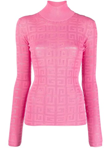 Givenchy `16Gg` Lace Monogram Turtle-Neck Sweater