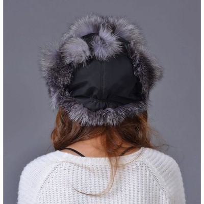 フォックスファーニット帽 ラクーンファー レディース 狐 ニット