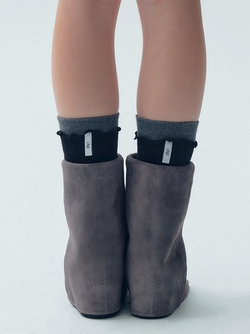 Layered Warmer Socks Set_Gray Black
