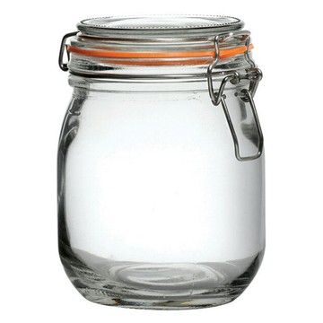 utopia 扣式玻璃密封罐 橘色  1個  750ml
