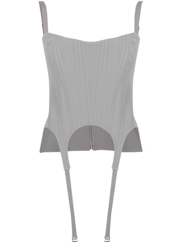 Dion Lee - Arch Longline corset top - women - Acrylic/Viscose/Elastane - 8 - Green