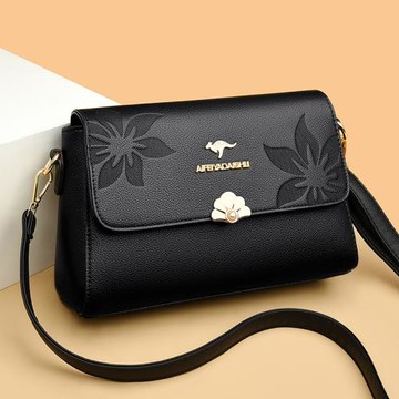 品牌真皮壓花小方包女2026新款斜挎包氣質中老年媽媽包軟皮單肩包