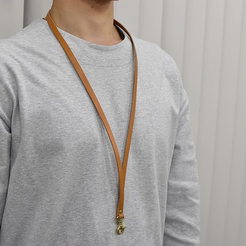 日本職人手作皮革證件識別夾【專用掛繩】 (KZ-83) -共3色