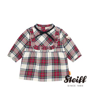 STEIFF 熊頭童裝 熊頭童裝 格紋造型長袖洋裝 1-2歲