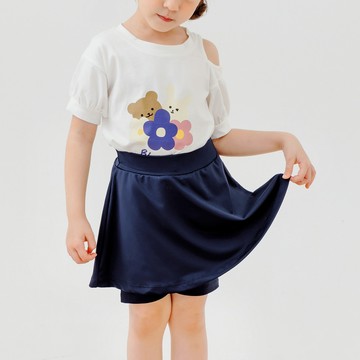 OB嚴選 素色高彈鬆緊腰褲裙 《QB0018》女童裝/現貨