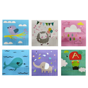 PMU 必美優 高密度加厚PE彩印地墊 動物樂園 6個  55 x 55 x 1.5cm