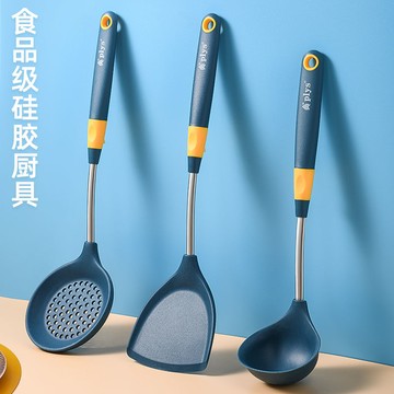 鍋鏟 食級矽廚具套裝不粘鍋專用加長柄炒菜鍋鏟湯勺漏勺不粘鍋專用
