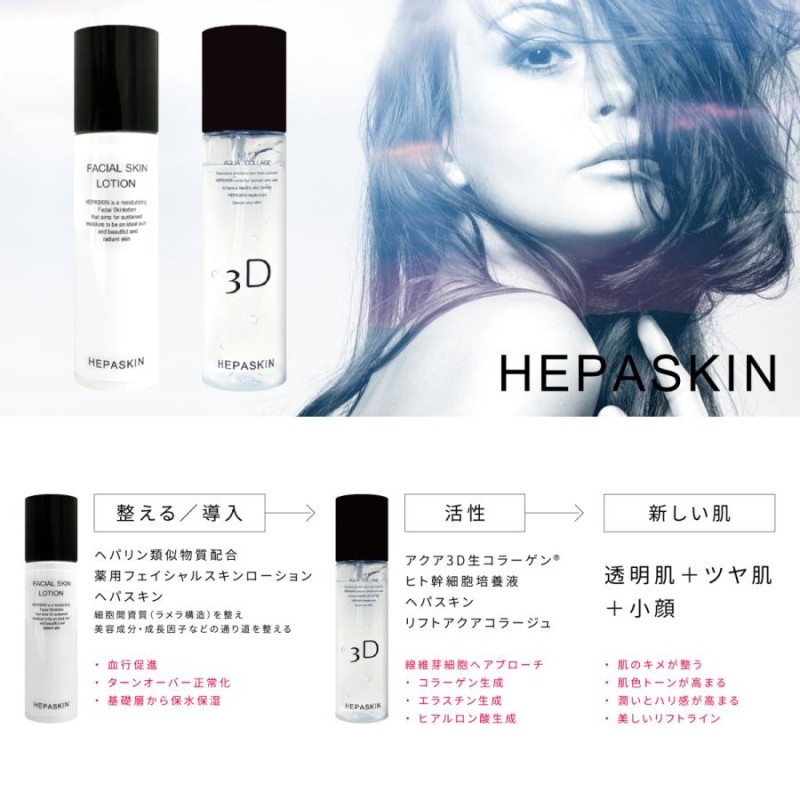 正規販売店】ヘパスキン リフトアクアコラージュ【150ml】HEPASKIN 3D