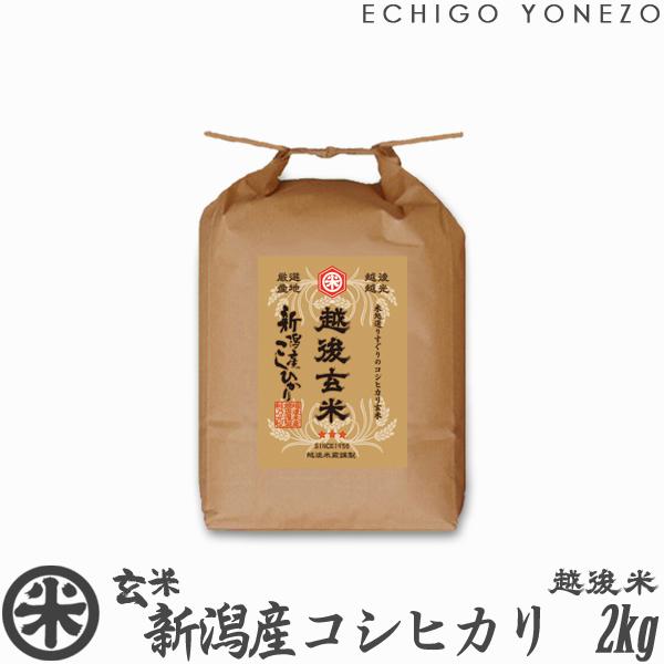 [新米 令和5年産] 玄米 新潟産コシヒカリ 2kg (2kg×1袋) 新潟米 お米 新潟県産 こしひかり 堀商店 送料無料 ギフト対応