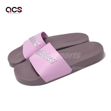 adidas 拖鞋 Adilette Shower 女鞋 粉 紫 緩衝 一片拖 涼拖鞋 愛迪達 ID0406