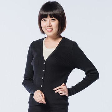 O-LIWAY 台灣製MIT 細針混棉V領羅紋針織外套 oliway