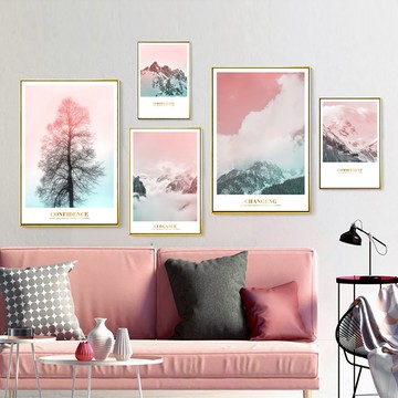 粉藍色誓言　攝影系列　裝飾掛畫　台灣製造 - E款－金框-50*70cm