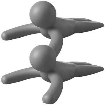 UMBRA 加拿大 Buddy小人止滑門擋2入(昏灰) / 門阻 擋門器 門檔
