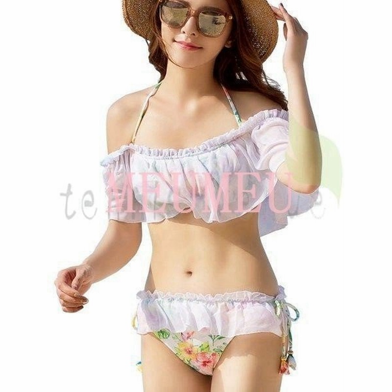 水着 レディース 10代 高校生 代 中学生オフショルダー オフショル フリル ビキニ 人気 白 水着セット 花柄 ママ水着 韓国 おしゃれ 通販 Lineポイント最大0 5 Get Lineショッピング