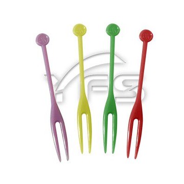 OK果叉-長80mm (盤叉/叉子/甜點叉/水果叉/塑膠叉/免洗叉)【裕發興包裝】BS0118