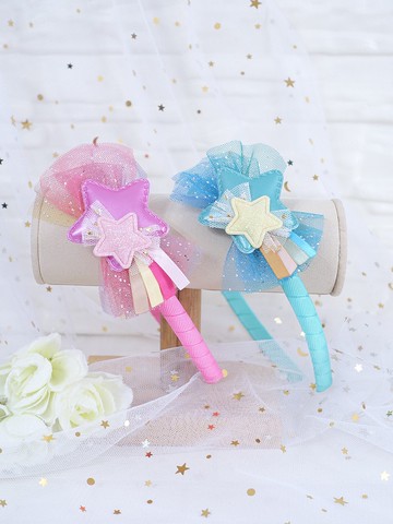 流星劃過   漸變網紗 兒童頭箍 髮箍 髮飾