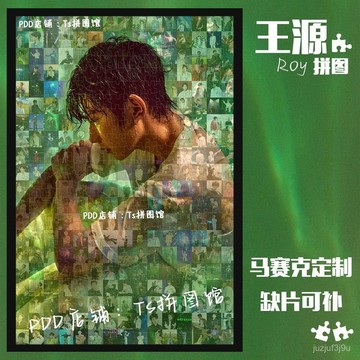 【桃園出貨🔥】王源拚圖1000片馬賽克定製diy手工製作閨蜜生日禮物成人週邊