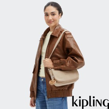 Kipling (網路獨家款)亮米色輕巧側背包-EARTHBEAT S