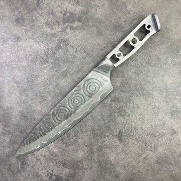 【原野】庫存全新67層大馬士革夾鋼菜刀胚家用切肉切片刀胚厚度2.5mm