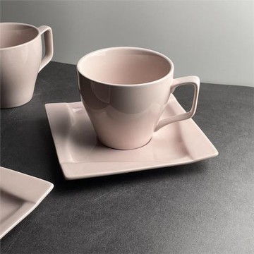 微瑕疵陶瓷咖啡杯碟輕奢粉下午茶具杯套裝8001