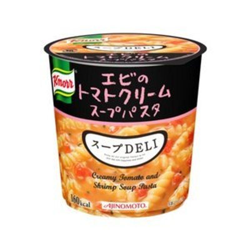 まとめ買い味の素 クノール スープDELI エビのトマトクリームパスタ 41.2g×24カップ（6カップ×4ケース）