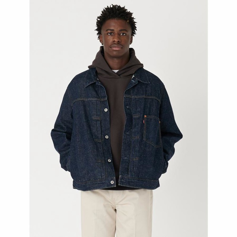 シールームリン DENIM HOODIEジャケット ダークインディゴ 匿名searoomlynn DENIM HOODIEジャケット ダークインディゴ