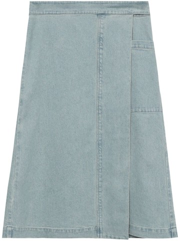Proenza Schouler - Iris denim midi skirt - women - Spandex/Elastane/Cotton - 0 - Grey