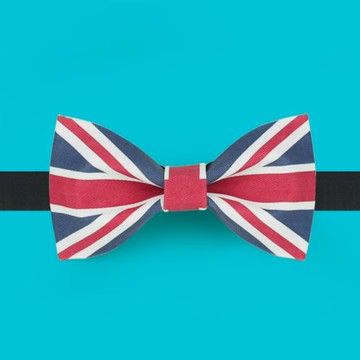 NUUUN原創設計 時尚印花創意領結 宴會派對休閑party煲呔 米字旗