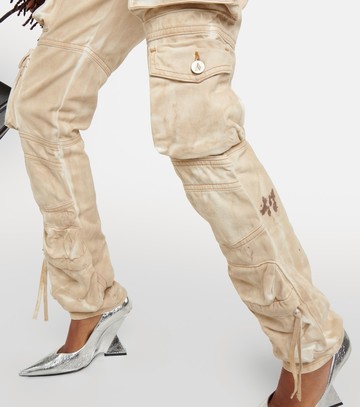 The Attico Low-rise denim cargo pants