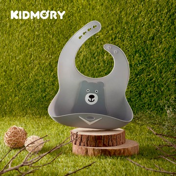 【KIDMORY】『獨家組合』矽膠寬口圍兜兩件組（草鴞 + 台灣黑熊）雙魚座｜生日禮｜新生兒禮｜彌月禮｜滿月禮｜周歲禮