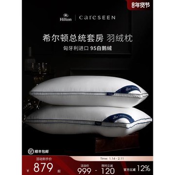 康爾馨希爾頓匈牙利95白鵝絨枕芯酒店專用高品質羽絨枕頭家用成人