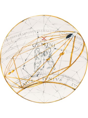 Laboratorio Paravicini - Gemini Zodiac dinner plate - unisex - ceramic - One Size - Neutrals