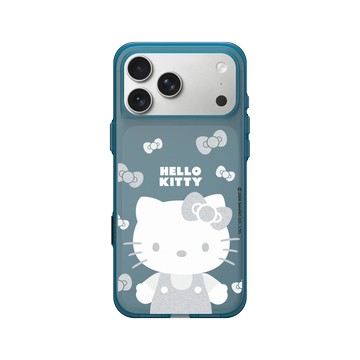 iPhone 17 Pro Max Clear (相機按鈕) 夜幕藍 - 三麗鷗-Hello Kitty - 簡約系列-灰白造型
