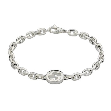 GUCCI 古馳 Interlocking G系列 手鍊 925純銀