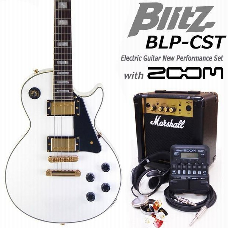 ハイクオリティ エレキギター 初心者セット Blitz BLP-SPL YL レス