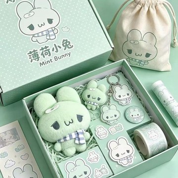 臺灣出貨💥爆款OK兔子黃綠可愛毛絨掛件鑰匙扣禮物玩偶公仔掛飾
