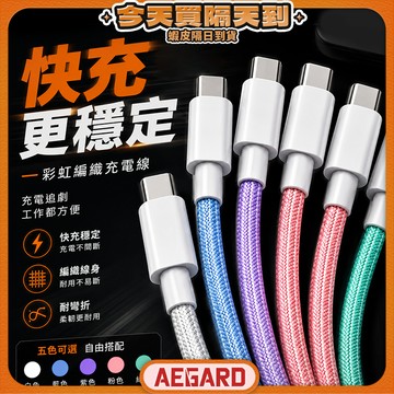 【快速充電高效穩定】TYPEC 編織充電線 Usb PD快充線 1米/1.5米/2米 現貨 苹果 安卓 數據線 傳輸線