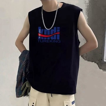 港風背心新款潮牌潮流ins夏季無袖T恤上衣寬鬆運動坎肩小衆時尚 坦克背心 內搭背心 棉背心 螺紋背心 休閒背心 襯衫背心